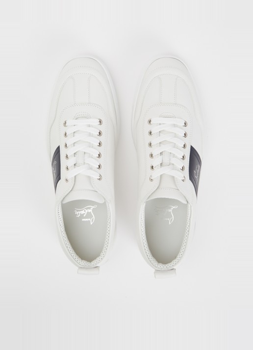 Louboutin Retero sneaker van leer met logo  - detail 4 wit