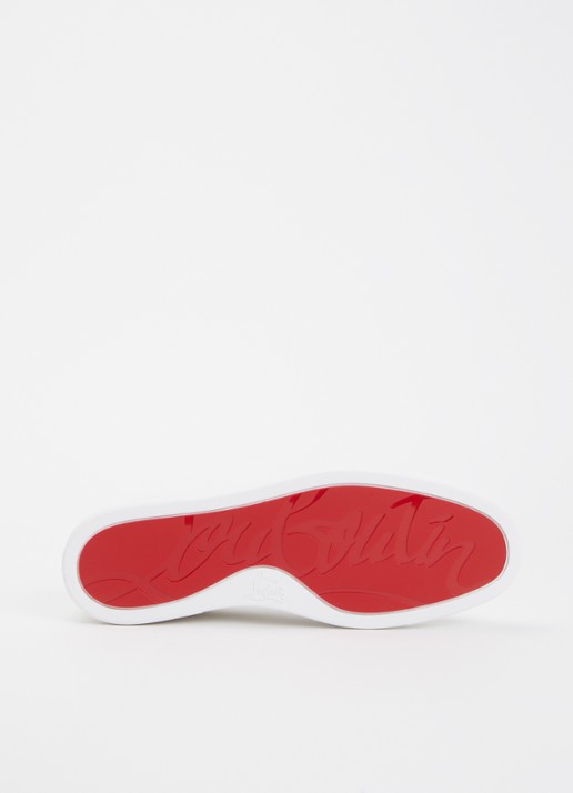 Louboutin Retero sneaker van leer met logo  - detail 5 wit