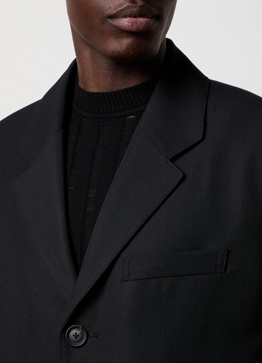 Louis Gabriel Nouchi Oversized colbert in wolblend - detail 6 zwart