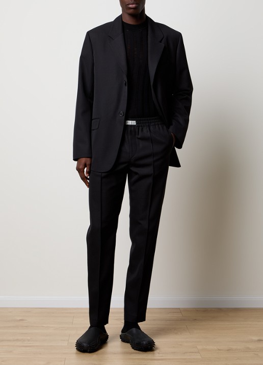 Louis Gabriel Nouchi Oversized colbert in wolblend - voorkant 2 zwart