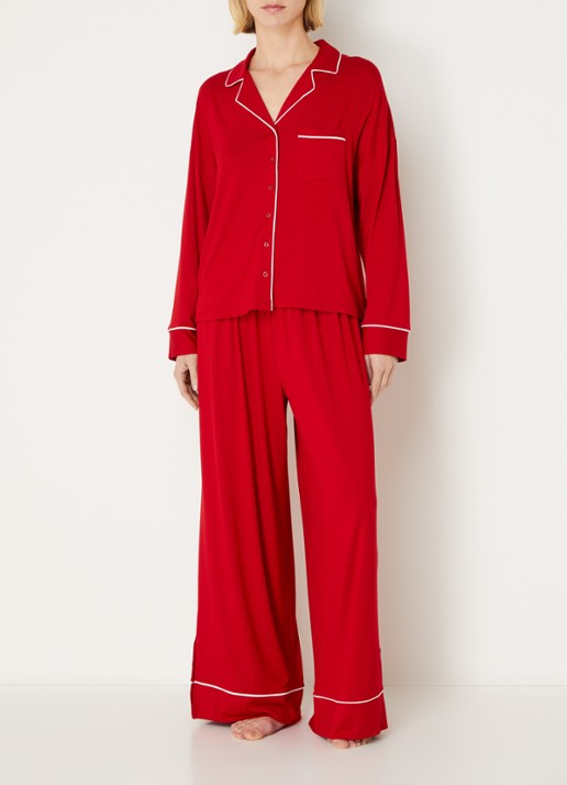 Lounge Alpine Dreams pyjamabroek - voorkant 2 rood