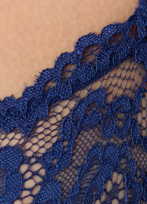 Lounge Blossom balconette bh van kant - detail 5 donkerblauw