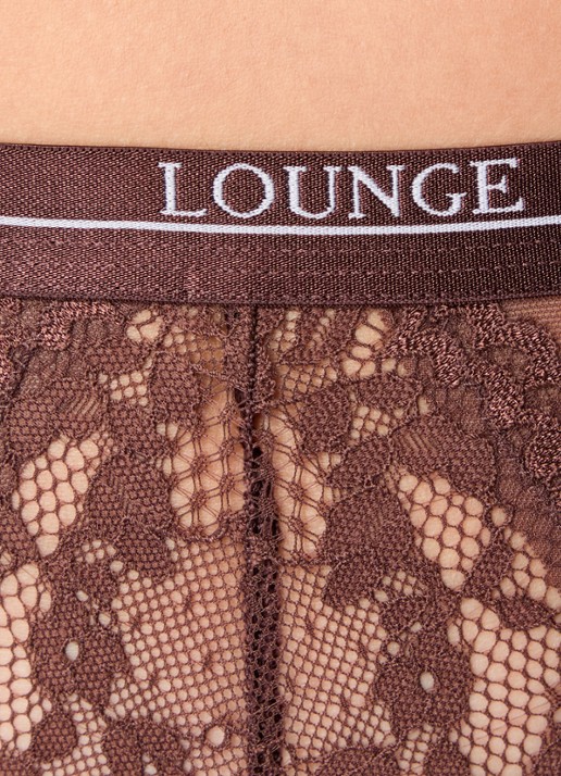 Lounge Blossom tanga met logoband - detail 3 bruin