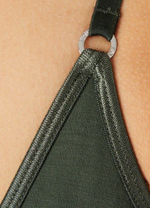 Lounge Bralette met logoband - detail 2 donkergroen