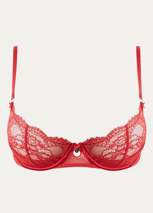 Lounge Brianna balconette bh met beugel - voorkant rood
