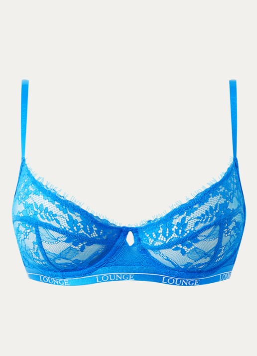Lounge Entice balconette bh van kant - voorkant 4 blauw