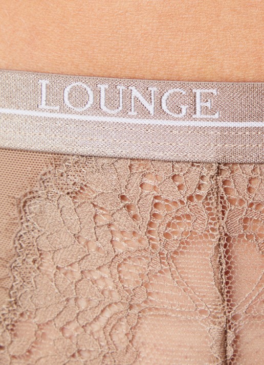Lounge Entice string van mesh met logoband - detail 5 lichtbruin