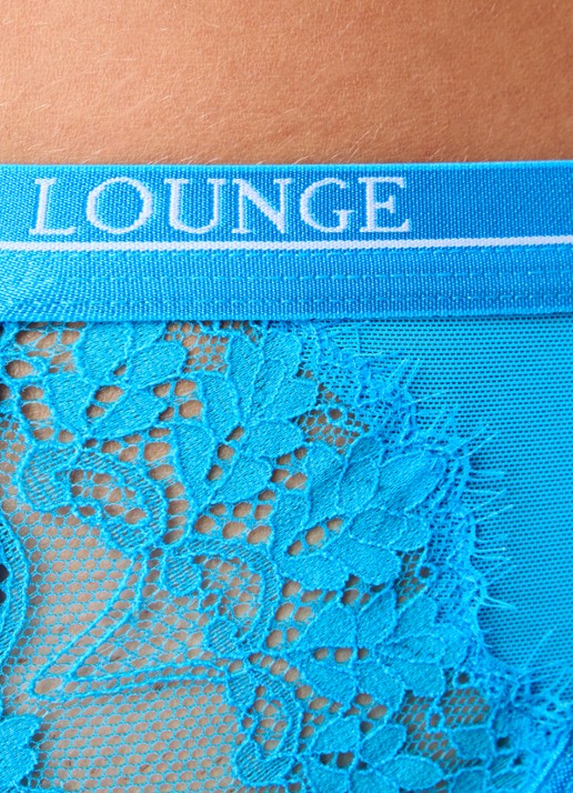 Lounge Entice tanga van kant met logoband - detail 2 blauw