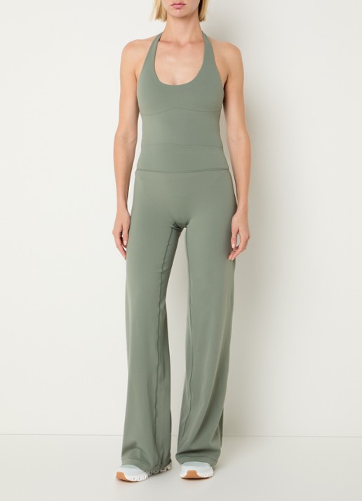 Lounge Haltertop met logo - voorkant 2 groen