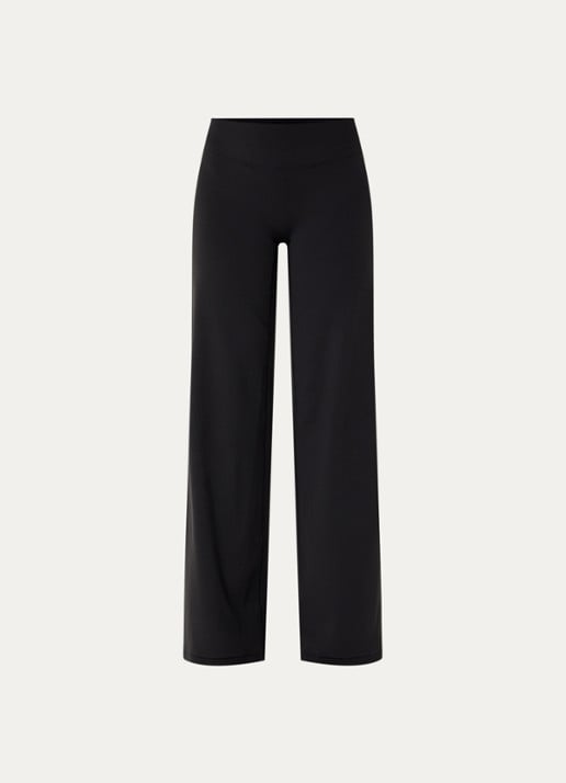Lounge High waist loose fit legging met logo - voorkant zwart
