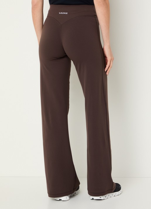 Lounge High waist loose fit legging met logo - achterkant 3 bruin