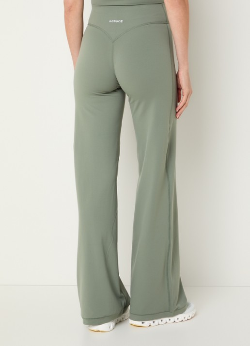 Lounge High waist loose fit legging met logo - achterkant 5 groen