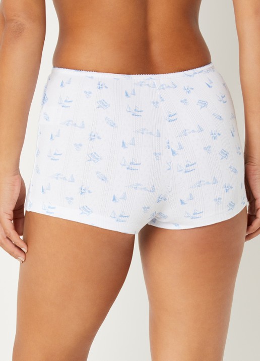 Lounge Loose fit pyjamabroek met print - achterkant 5 wit