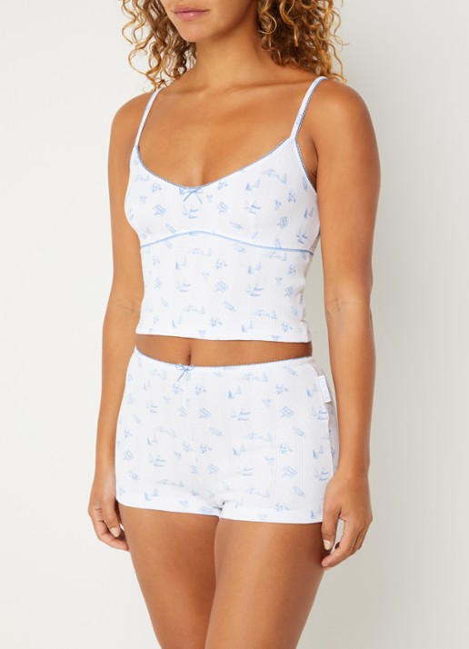 Lounge Loose fit pyjamabroek met print
