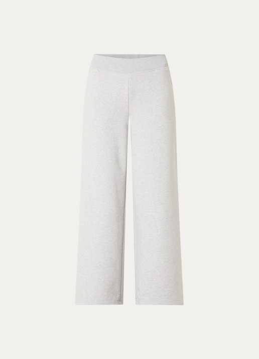 Lounge Mid waist wide fit joggingbroek met steekzakken - voorkant 3 grijs