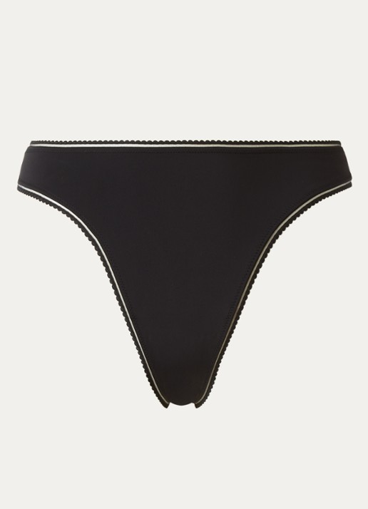 Lounge Naadloze string  - voorkant zwart