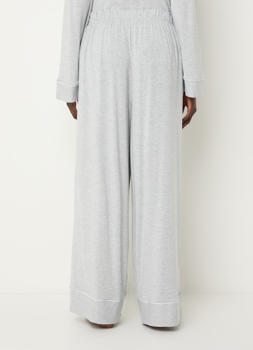 Lounge Pyjamabroek met logo - achterkant 3 grijs