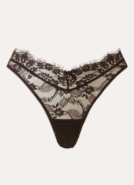 Lounge String van mesh - voorkant donkerbruin