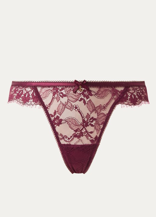 Lounge String van mesh - voorkant aubergine