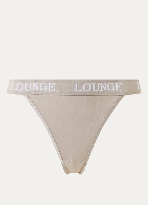 Lounge Tanga met logoband - voorkant 9 beige
