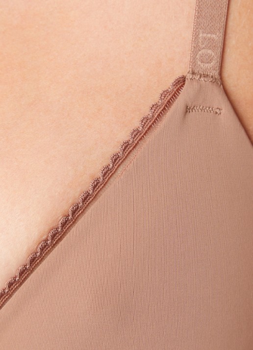 Lounge Triangle bralette met mesh - detail 4 lichtbruin