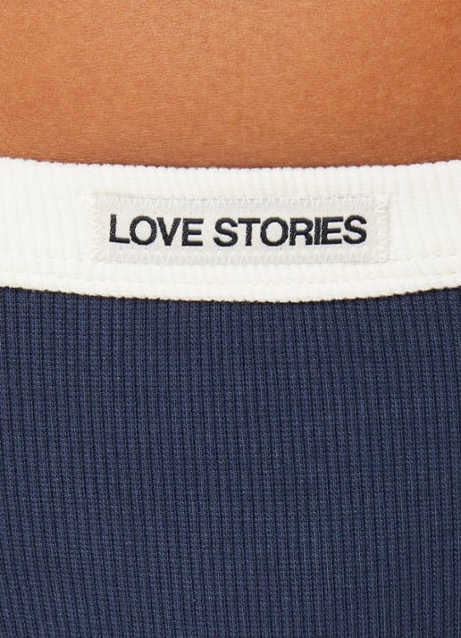 Love Stories Enith high waisted slip met logo - detail 4 donkerblauw