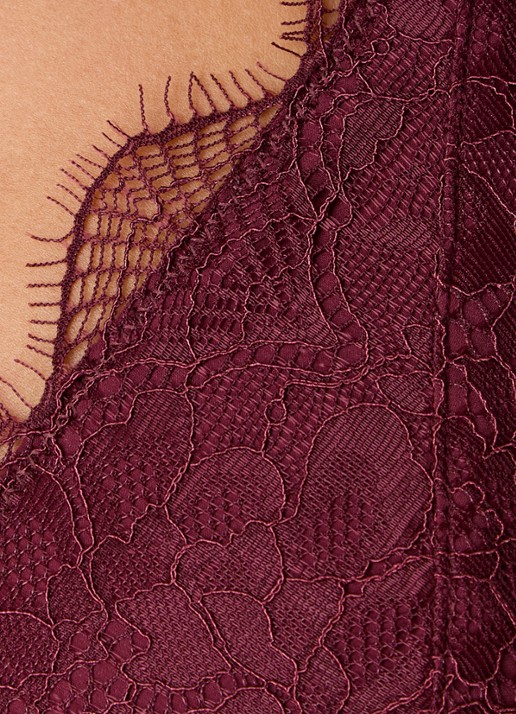 Love Stories Gwen bralette met kant en uitneembare vulling - detail 3 bordeauxrood