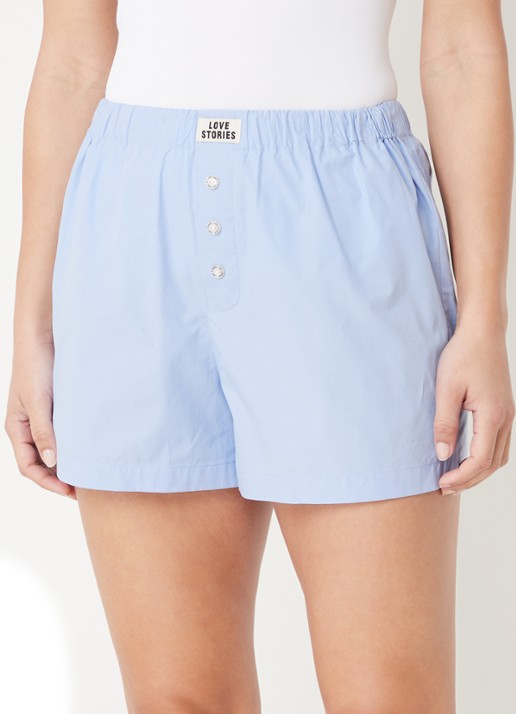 Love Stories James pyjamashorts van  katoen - detail 3 blauw