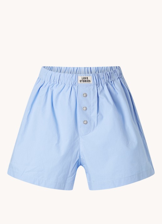 Love Stories James pyjamashorts van  katoen - voorkant blauw