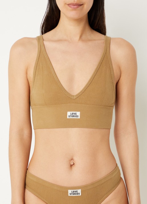 Love Stories Posey sport bh met medium support - voorkant 5 khaki