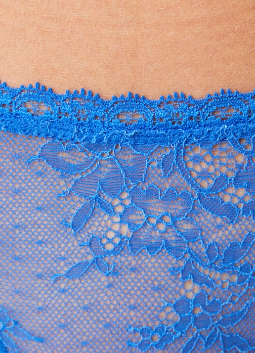 Love Stories Roomie string van kant - detail 2 kobaltblauw