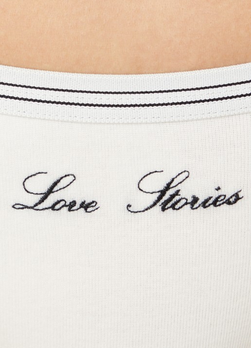 Love Stories Roomservice string met logo - detail 5 gebroken wit