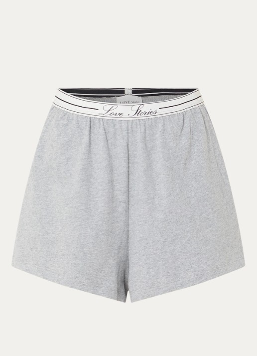 Love Stories Surf loose fit pyjamabroek - voorkant 2 grijsmele