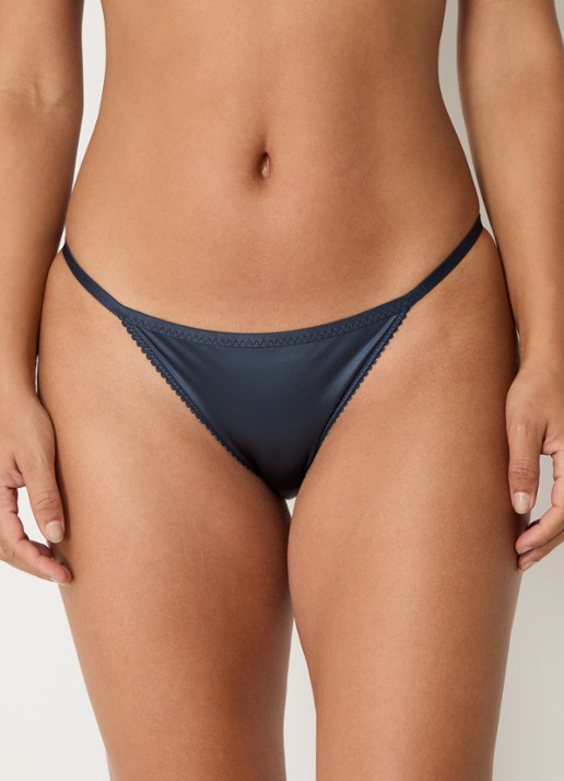 Love Stories Wild Rose tanga van kant - voorkant 2 donkerblauw