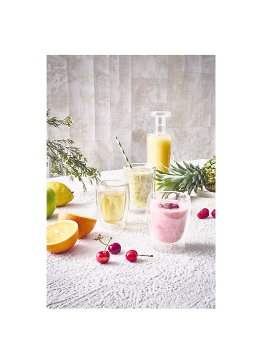 Luigi Bormioli Accademia dubbelwandig glas 27 cl set van 2 - detail transparant