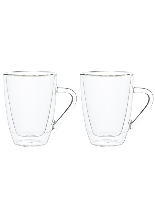 Luigi Bormioli Accademia dubbelwandig theeglas 32 cl set van 2 - voorkant 2 transparant