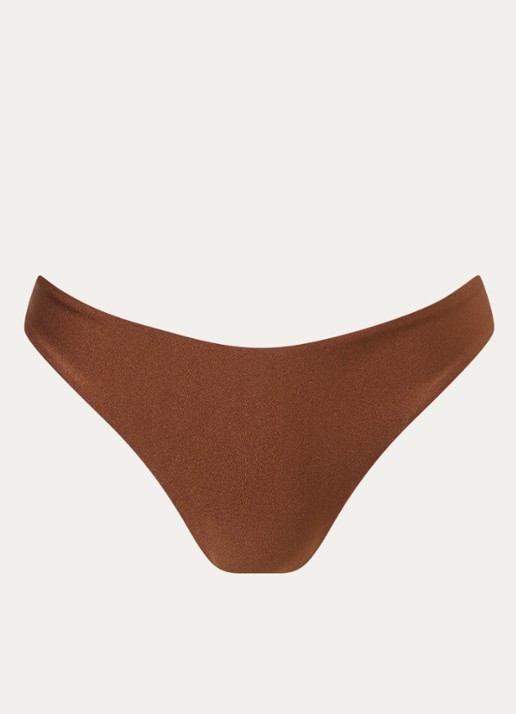 Luli Fama Moderate high waisted bikinislip - voorkant 2 bruin