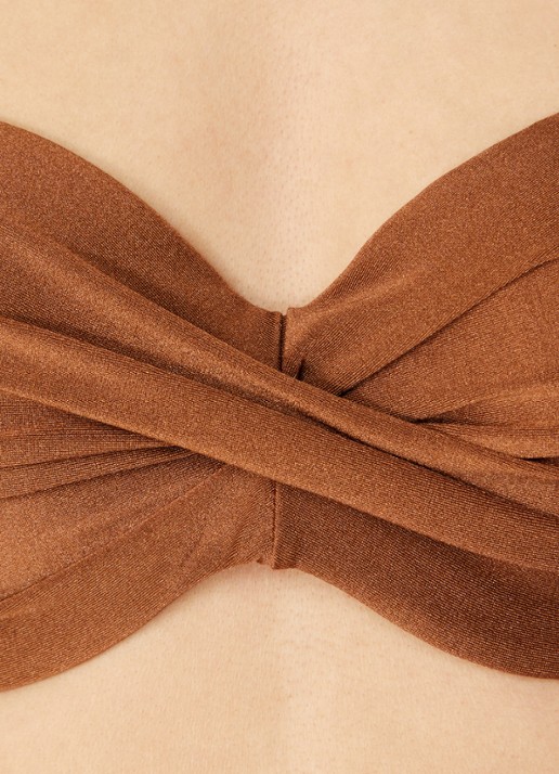 Luli Fama Push up bandeau bikinitop met beugelondersteuning  - detail 6 bruin