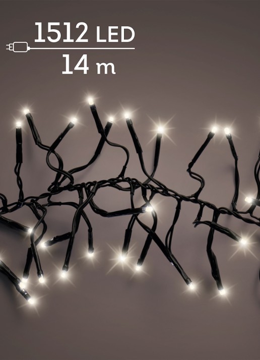 Lumineo Cluster lichtslinger 13,5 meter - voorkant 6 zwart
