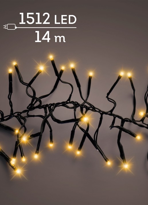 Lumineo Cluster Twinkle lichtslinger 14 meter - voorkant 3 zwart