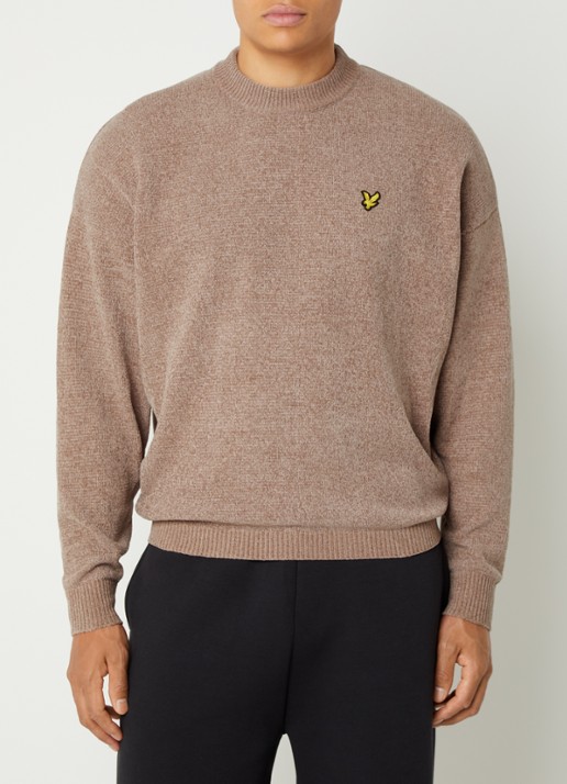 Lyle & Scott Chenille pullover van badstof