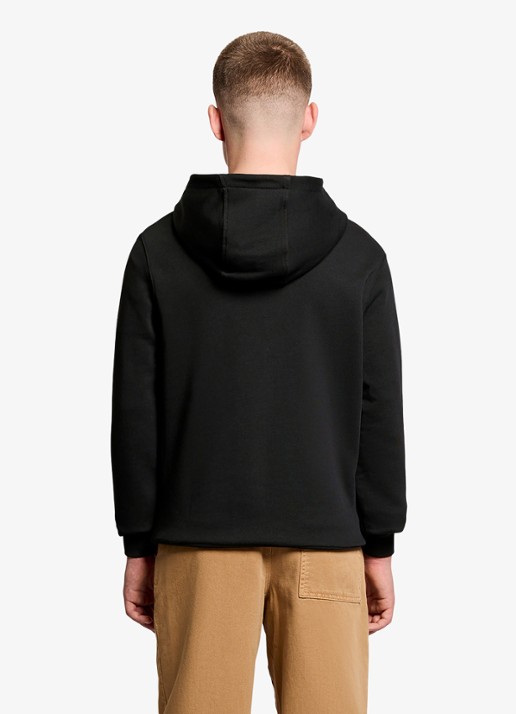 Lyle & Scott Classic hoodie met logoborduring - voorkant 3 zwart