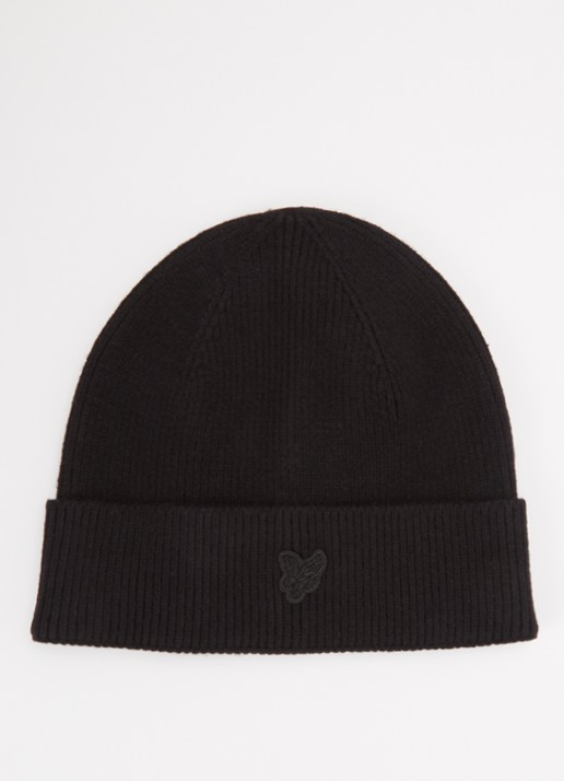 Lyle & Scott Fijngebreide muts met logo