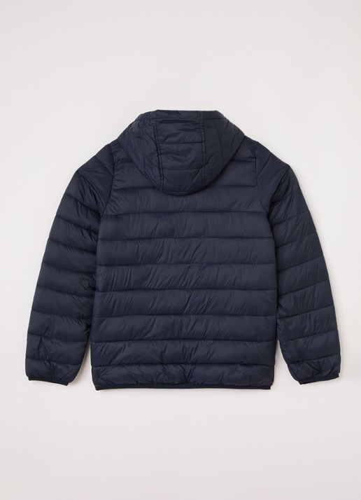 Lyle & Scott Gewatteerd jack met logoborduring - achterkant 3 donkerblauw