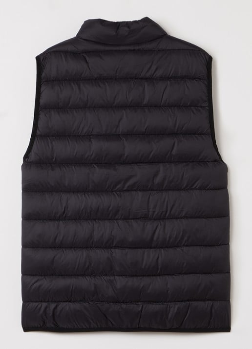 Lyle & Scott Gewatteerde bodywarmer met logo - achterkant zwart