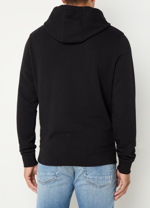 Lyle & Scott Hoodie met logoborduring - achterkant 5 zwart
