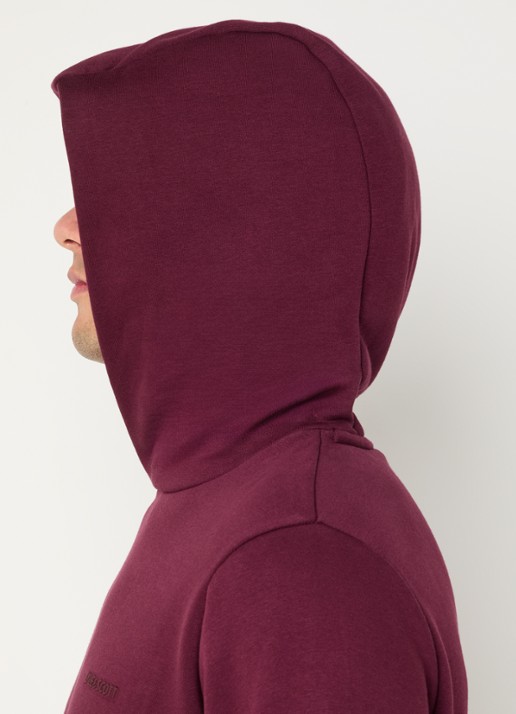 Lyle & Scott Hoodie met steekzakken en logo - detail 4 bordeauxrood