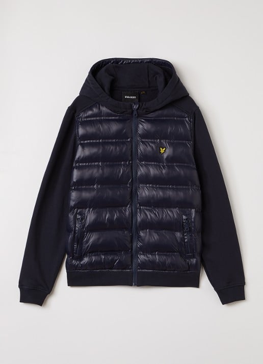 Lyle & Scott Hybrid gewatteerde vest met logo