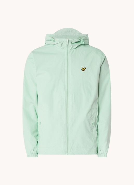 Lyle & Scott Lichtgewicht jack met capuchon - voorkant mint