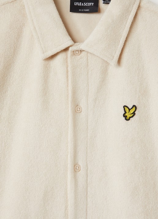 Lyle & Scott Overhemd met logo  - detail 3 beige